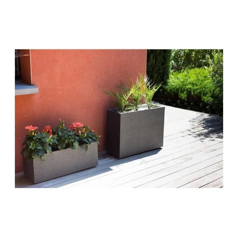 EDA Plastiques - EDA - Muret Graphit Loft plastique anthracite - L.78,5 x H.60 cm - Image 8