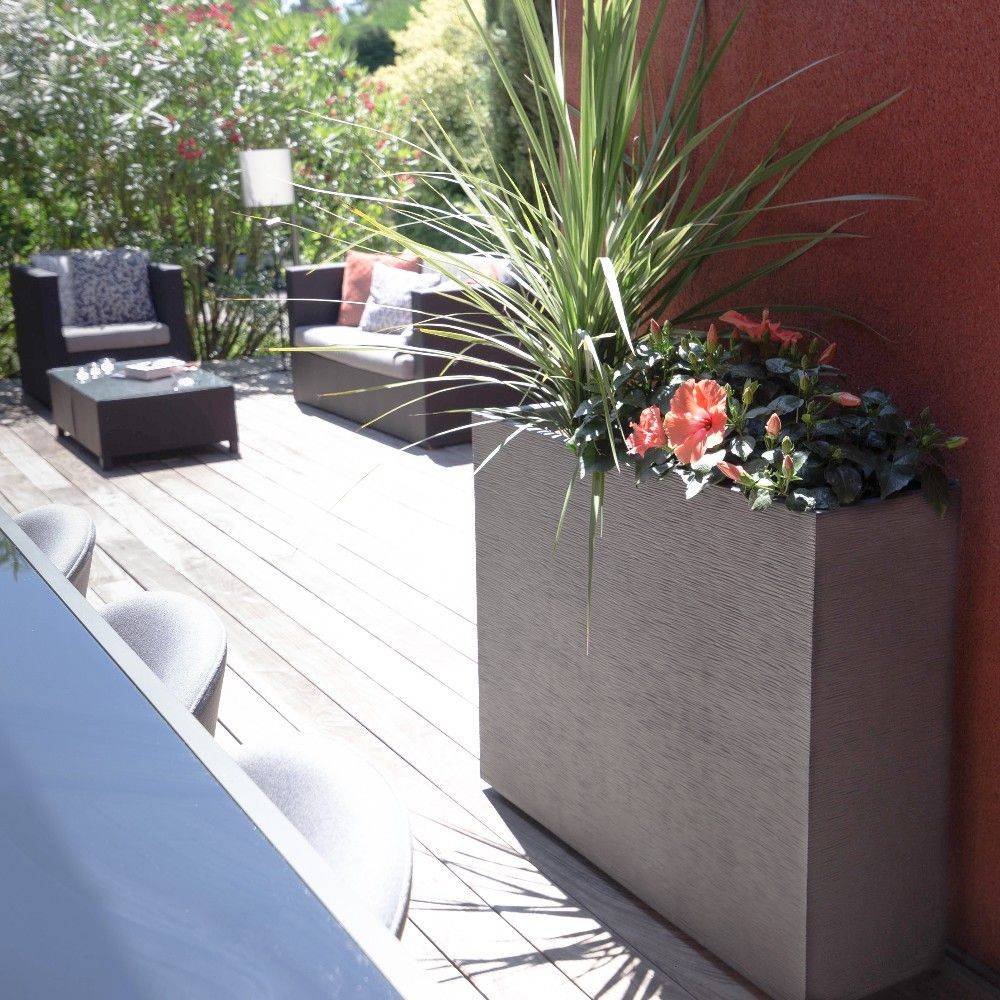 EDA Plastiques - Muret plastique EDA Graphit Loft XL L99,5 H78,5 63L blanc