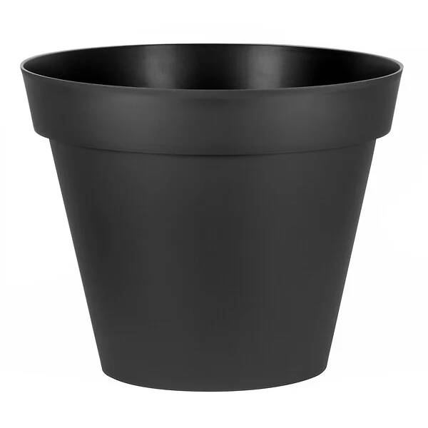 EDA Plastiques - Pot de Fleurs Rond Gris Anthracite - EDA - Image 2