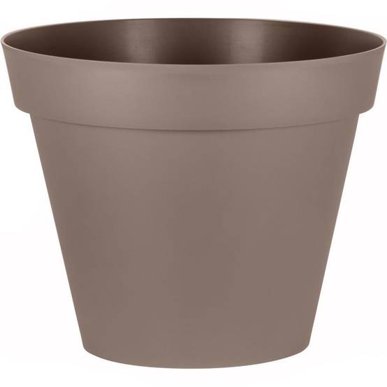 EDA Plastiques - Pot de Fleurs Rond Polypropylène Taupe - EDA - Image 1