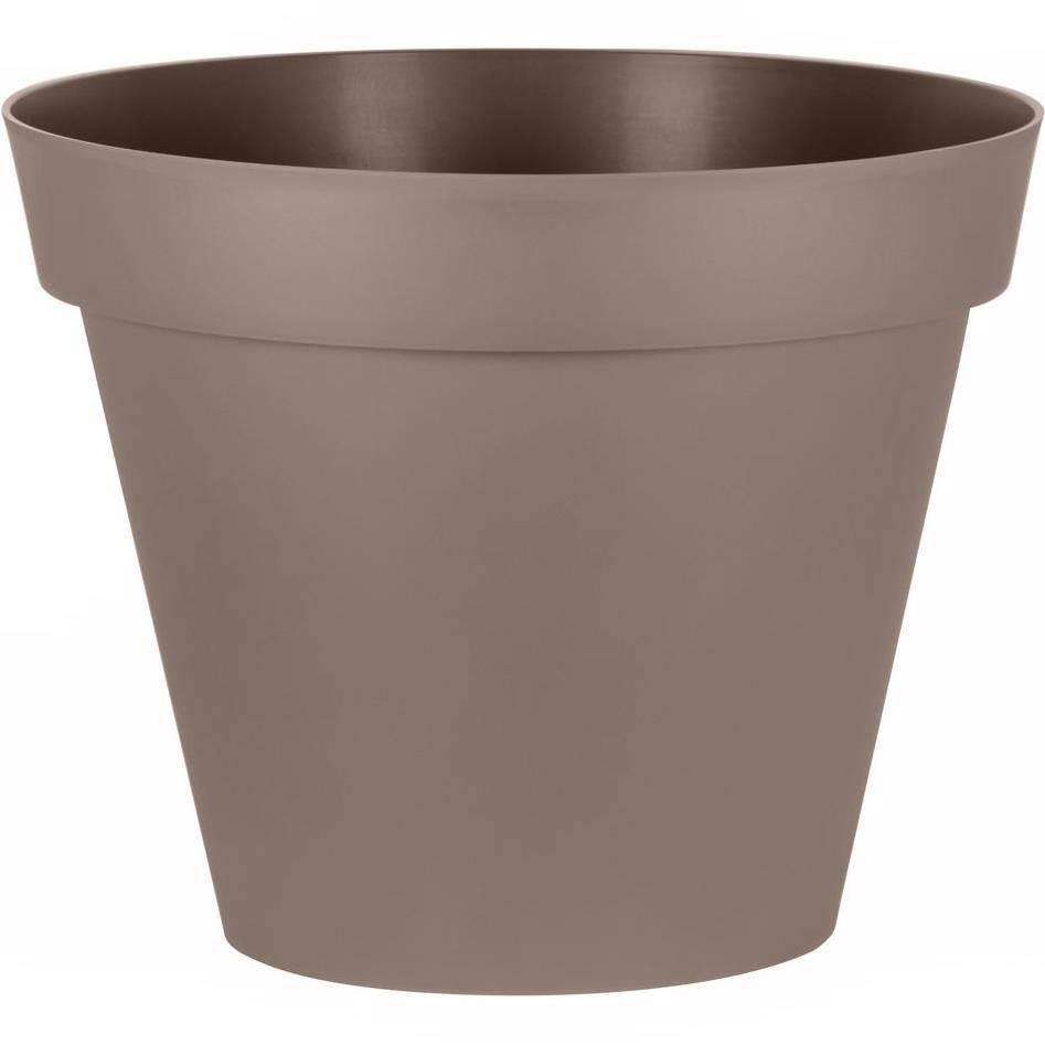 EDA Plastiques - Pot de Fleurs Rond Polypropylène Taupe - EDA - Image 1