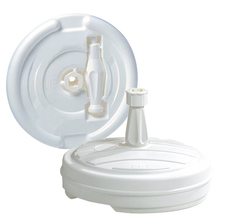 EDA Plastiques - Pied De Parasol Rond Plastique Blanc - EDA - Image 2