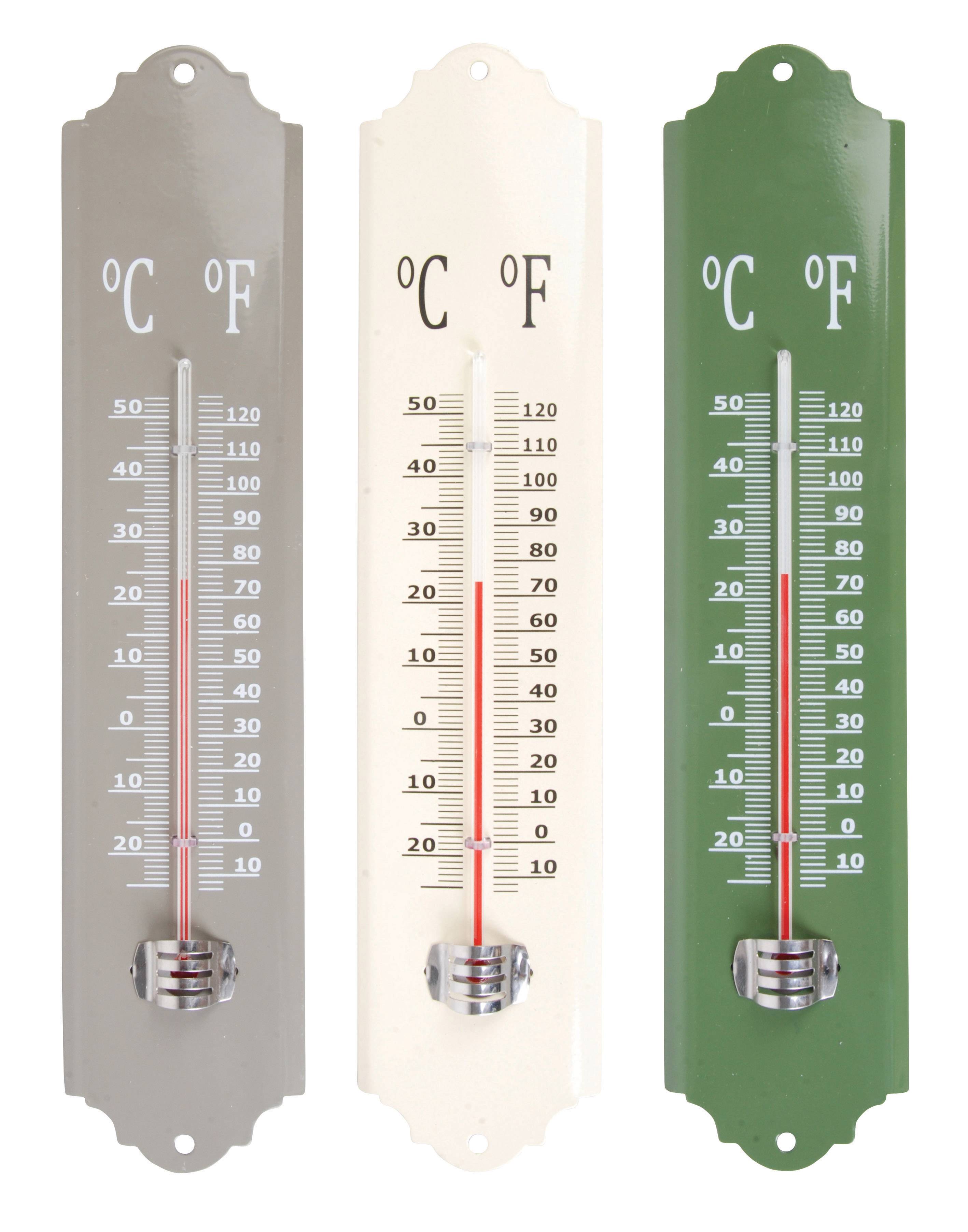 Esschert Design - Thermomètre métal assorti L6,8 x l1,4 x h30 cm - Image 1