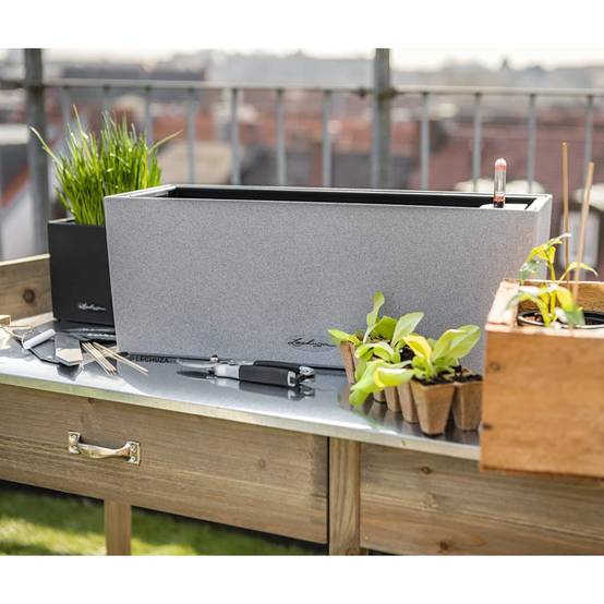 Jardinière Lechuza L50 H19 cm gris pierre - Image 11