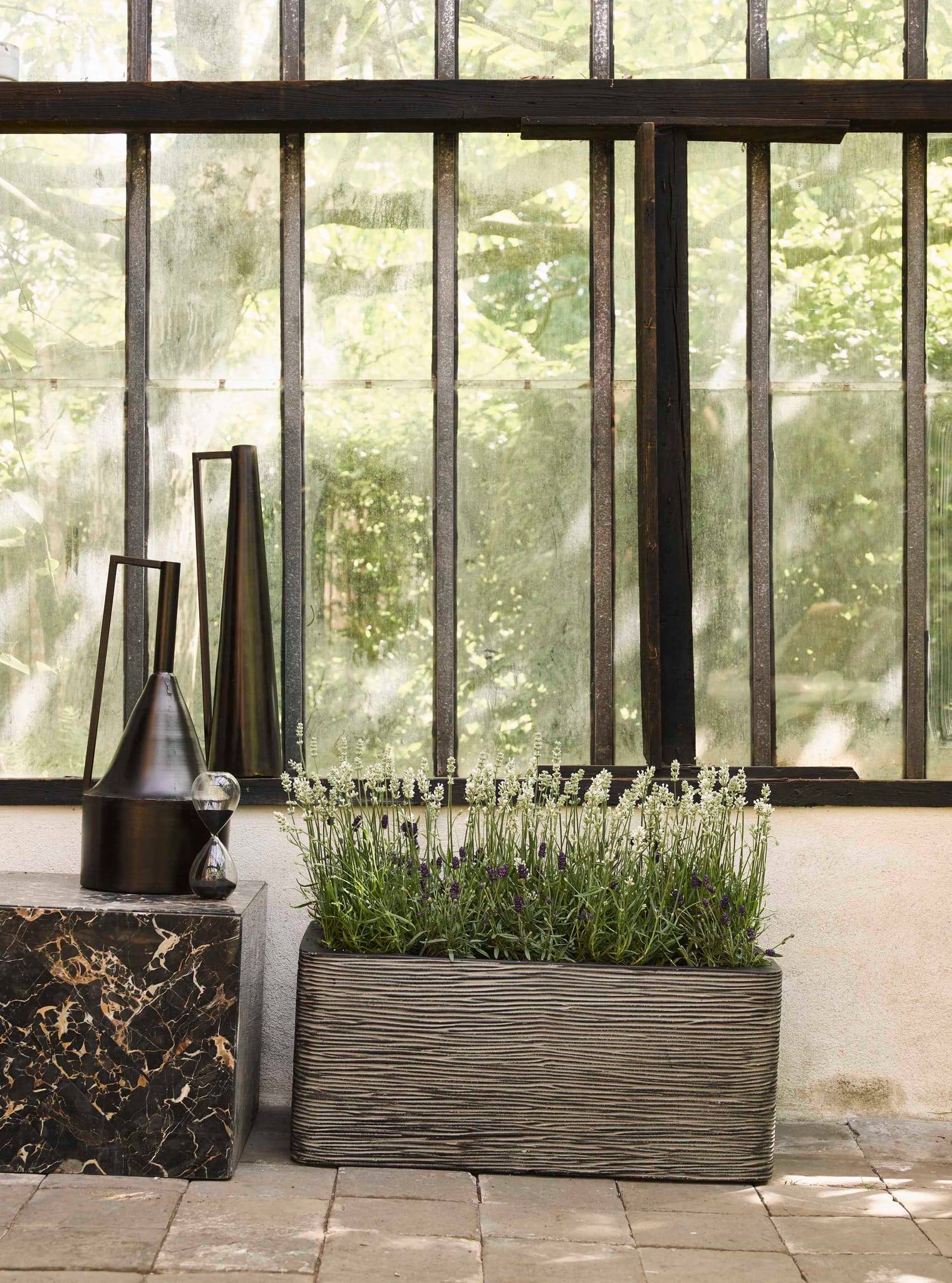 Capi - Capi - Jardinière Rib anthracite L.73 x l.39 x H.32 cm - Image 2