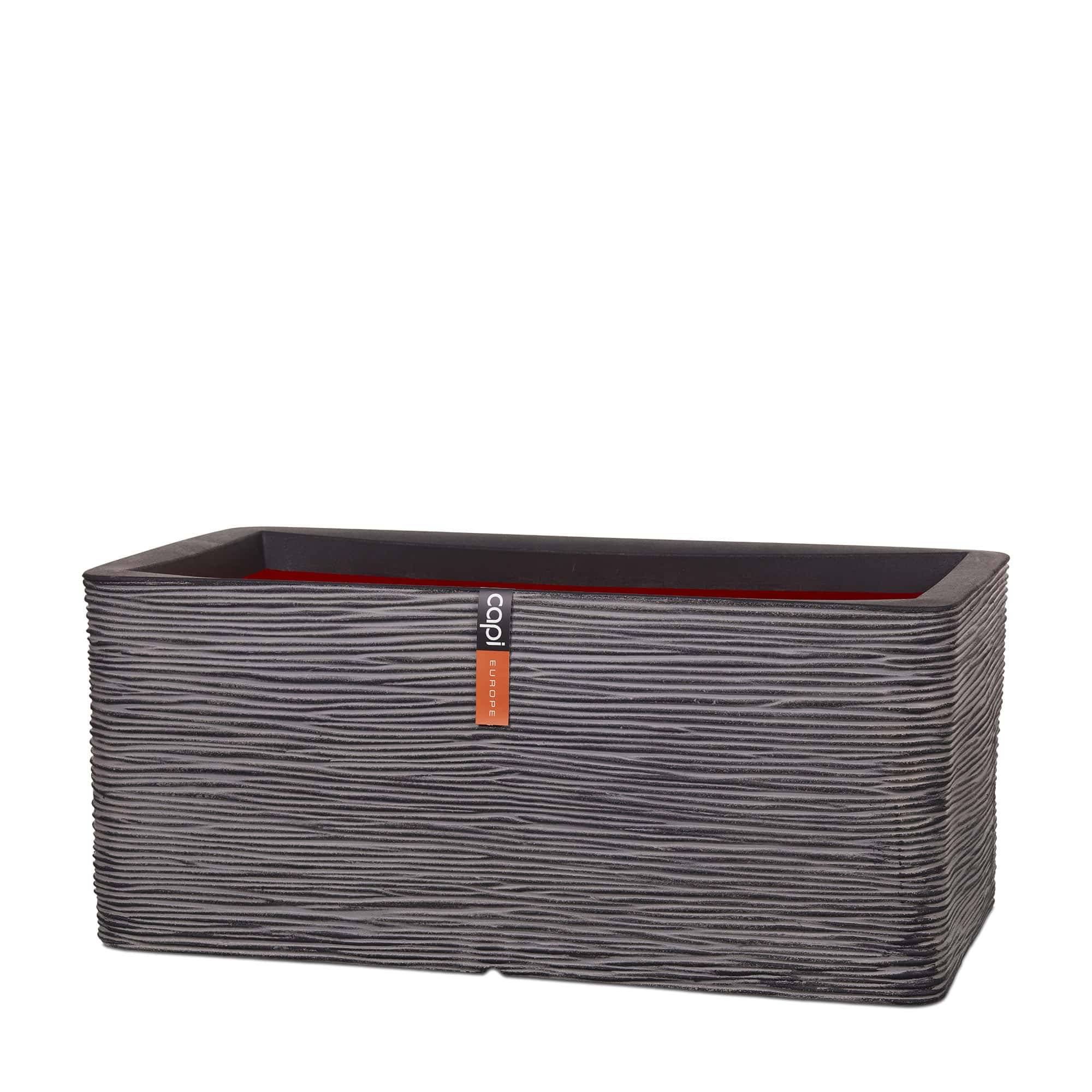 Capi - Capi - Jardinière Rib anthracite L.73 x l.39 x H.32 cm