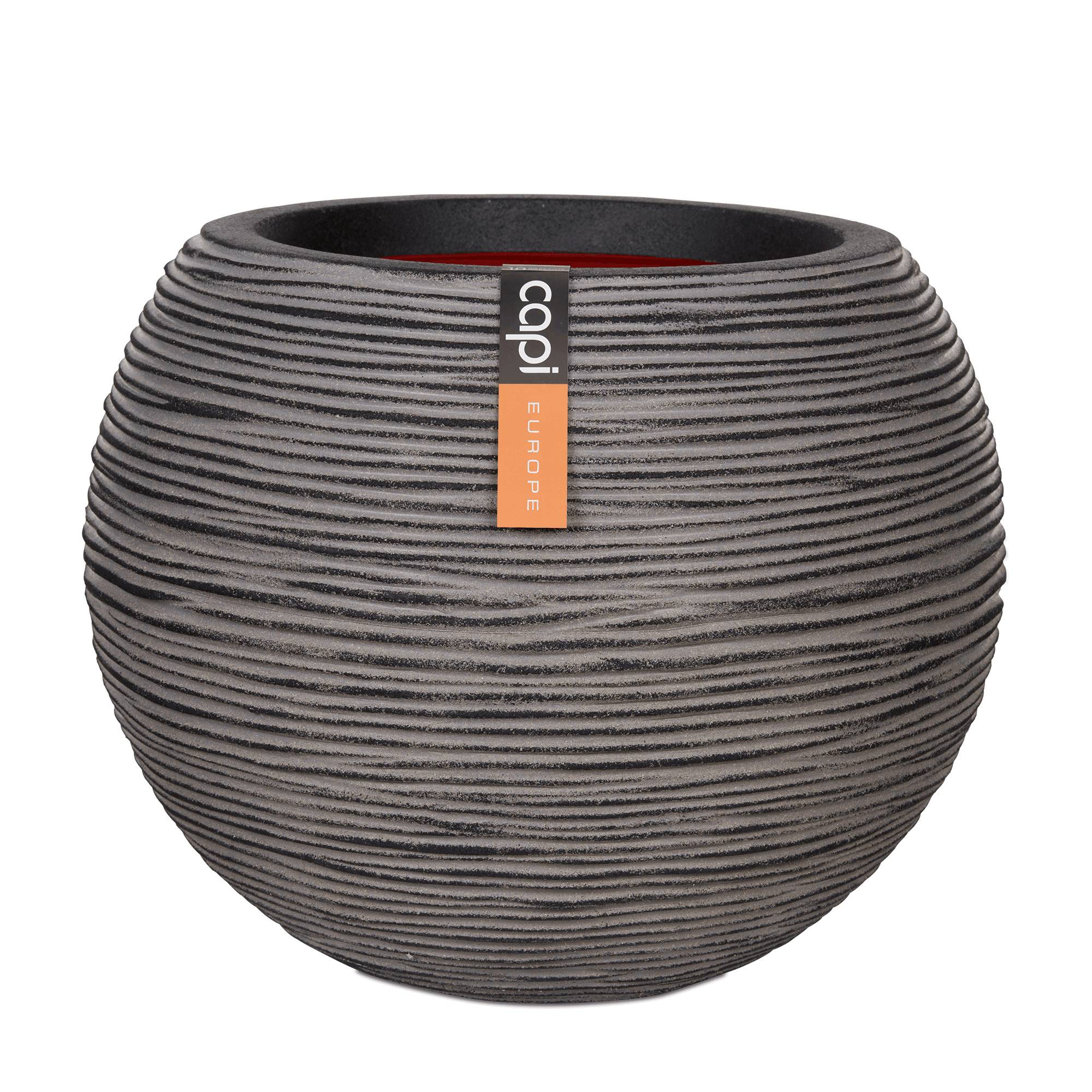 Capi - Capi - Vase boule Rib anthracite Ø.62 x H.48 cm - Image 1