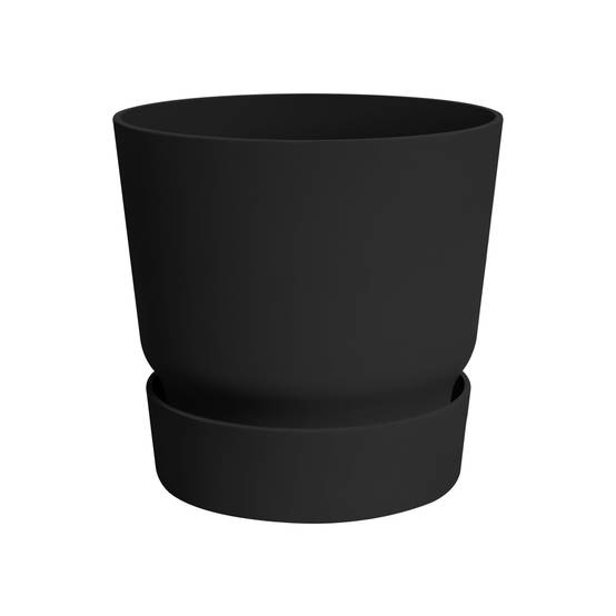 Elho - Pot design Greenville Round coloris Noir Ø 25 cm