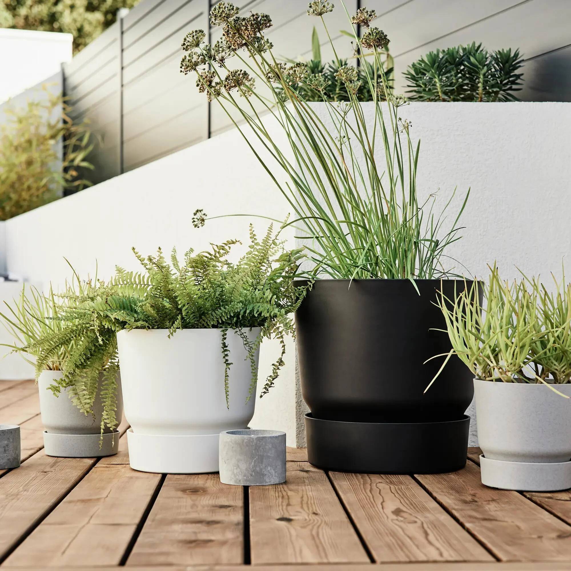 Pot de fleurs rond plastique noir Ø 39 cm H 36,8 cm – ELHO - Image 6