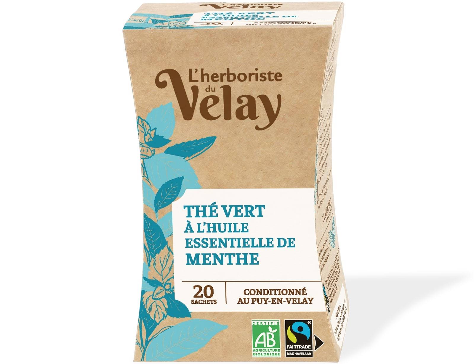 Herboriste du Velay - Thé vert BIO menthe x20 - L'Herboriste du Velay - Image 1