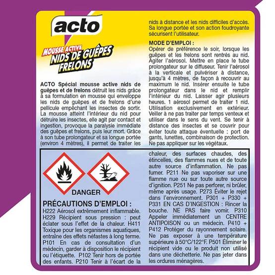 Acto - Mousse Active Nids De Guêpes Et De Frelons - ACTO - Image 6