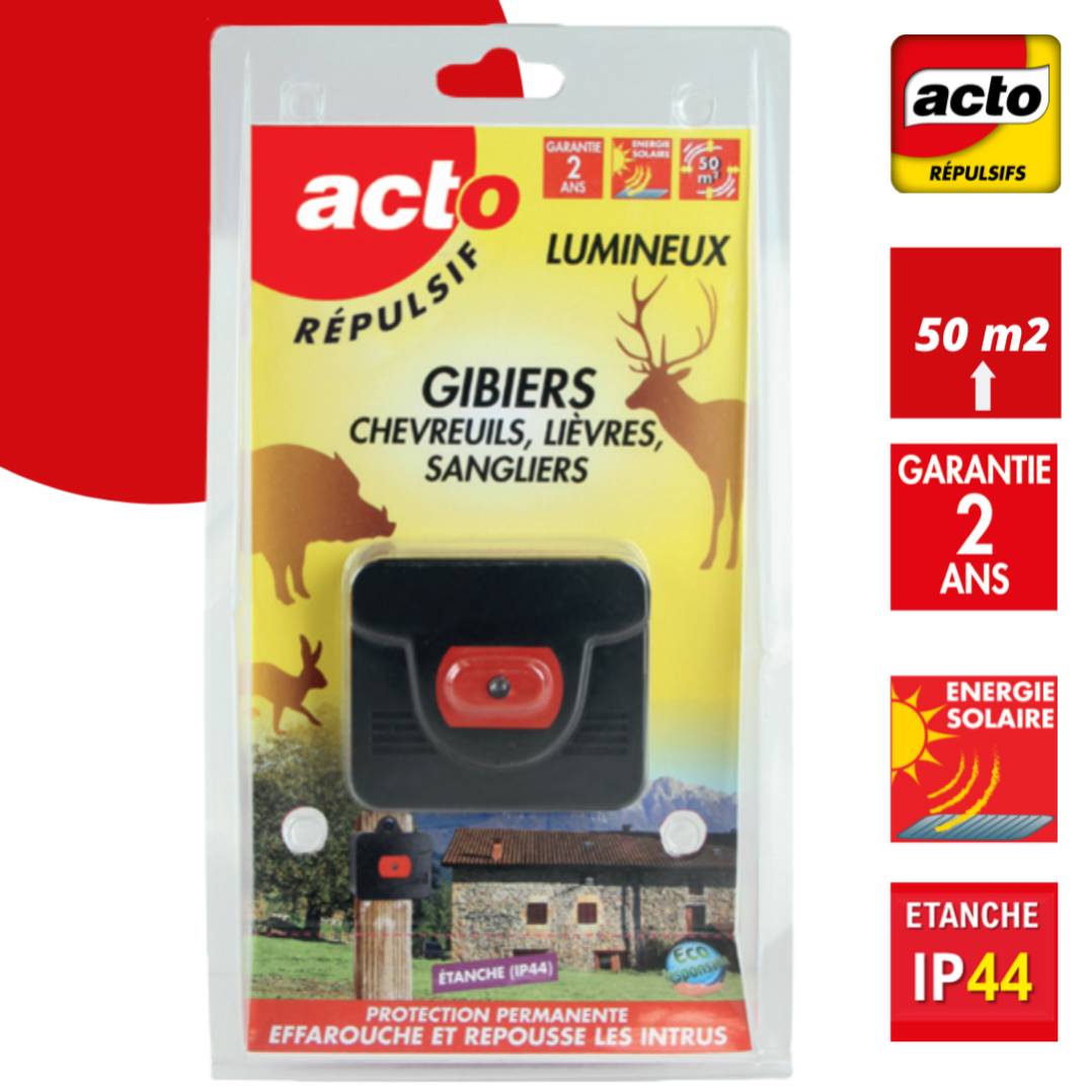Répulsif lumineux gibiers lumière rouge 50 m² IP44 - RETRO - Image 2