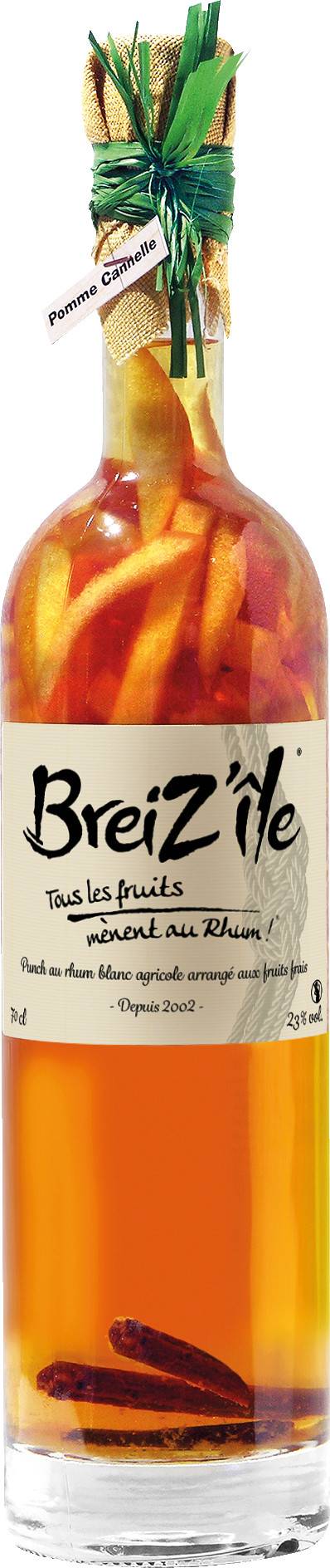 Breiz'île Tradition - Rhum arrangé Pomme Cannelle 70 cl