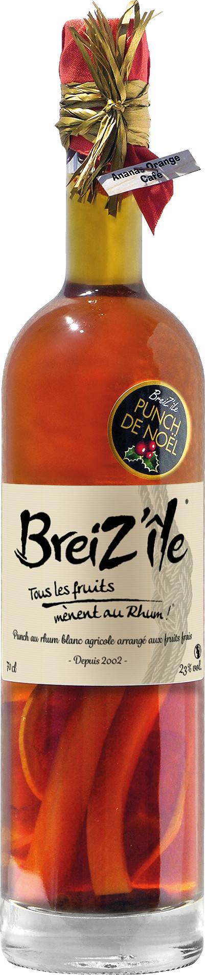Breiz'ile - Punch de Noël Tradition - Parfum Ananas Orange Café 70 cl