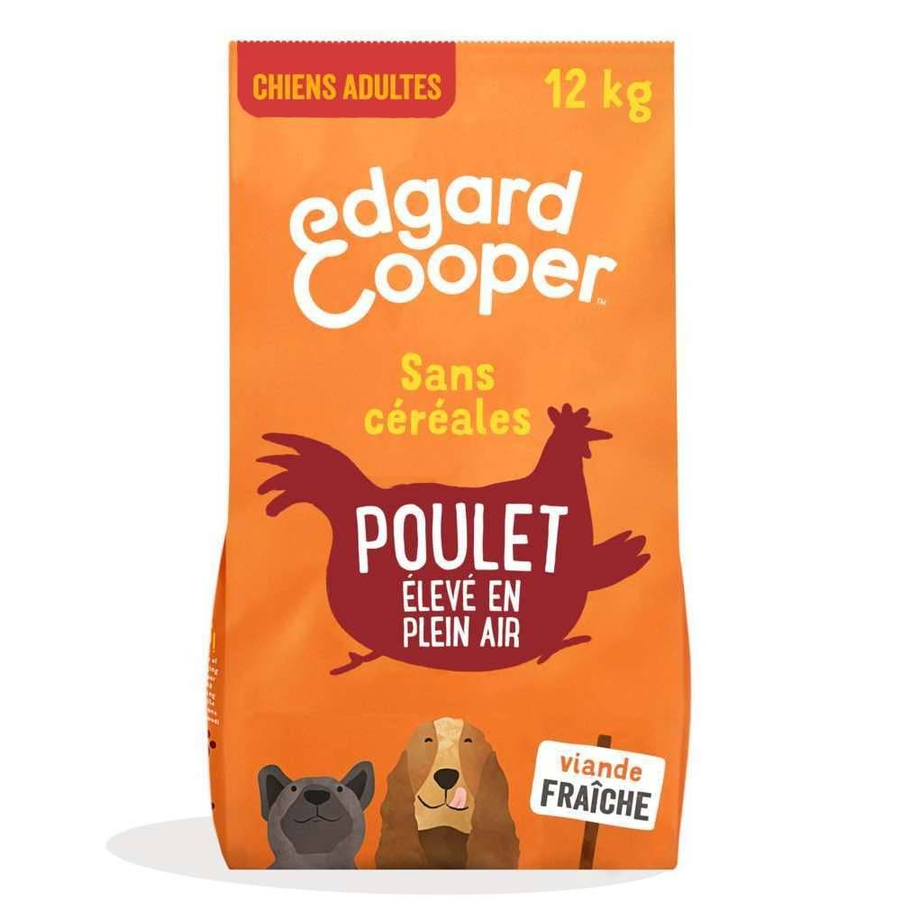 Edgard & Cooper - Croquettes chien adulte sans céréales poulet dinde volailles 12 kg - Edgard & Cooper - Image 1