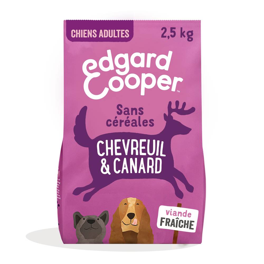Edgard & Cooper - Croquettes chien adulte sans céréales chevreuil canard 2,5 kg - Edgard & Cooper - Image 1