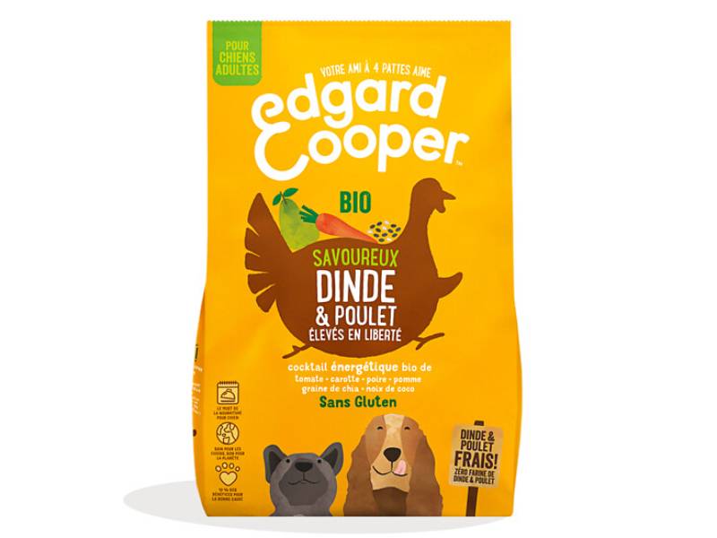 Edgard & Cooper - Croquettes chien adulte sans céréales bio poulet dinde 2 kg - Edgard & Cooper - Image 1