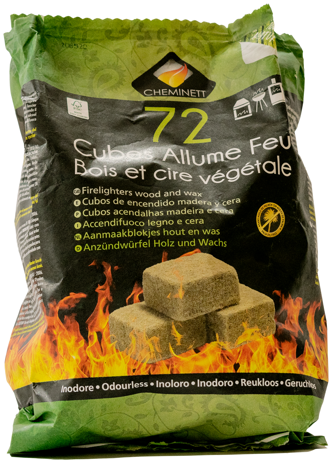 Allume feu cubes 100% naturel 72 pièces - PYROFEU - Image 1