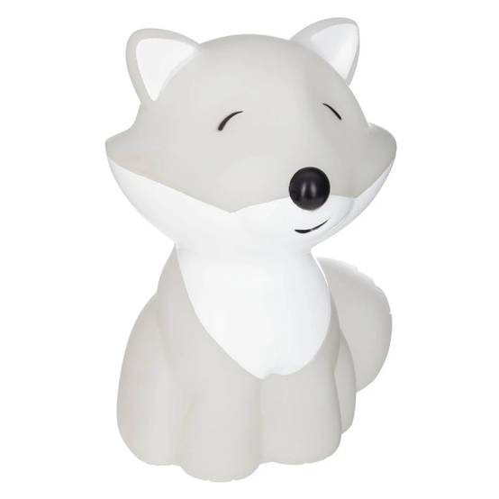 Veilleuse renard ABS PVC gris L 14,5 P 10,5 H 17,5 cm – ATMOSPHERA, CRÉATEUR D'INTÉRIEUR - Image 1