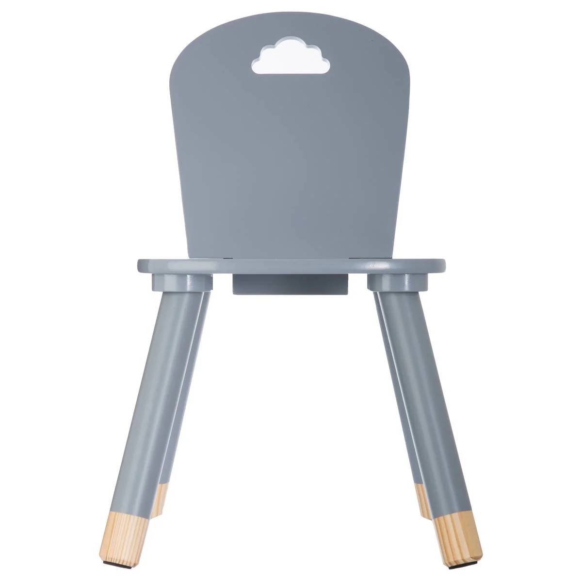 Chaise enfant bois gris L 32 x P 31,5 x H 50 cm - DOUCEUR - Image 6