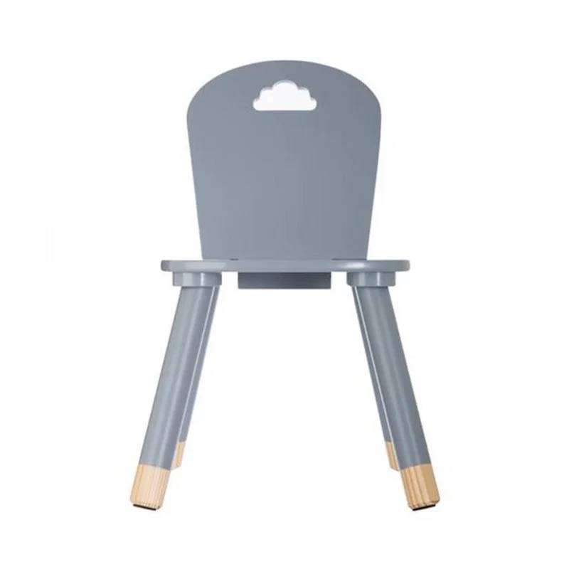 Chaise enfant bois gris L 32 x P 31,5 x H 50 cm - DOUCEUR - Image 4