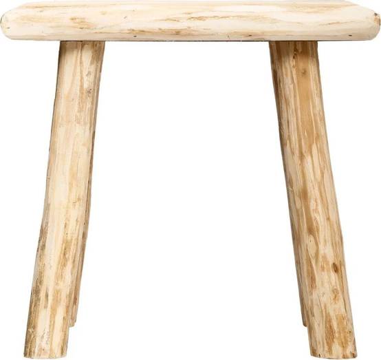 Tabouret en bois de peuplier naturel L 34,5 x P 23 x H 31 cm - ATMOSPHERA - Image 5
