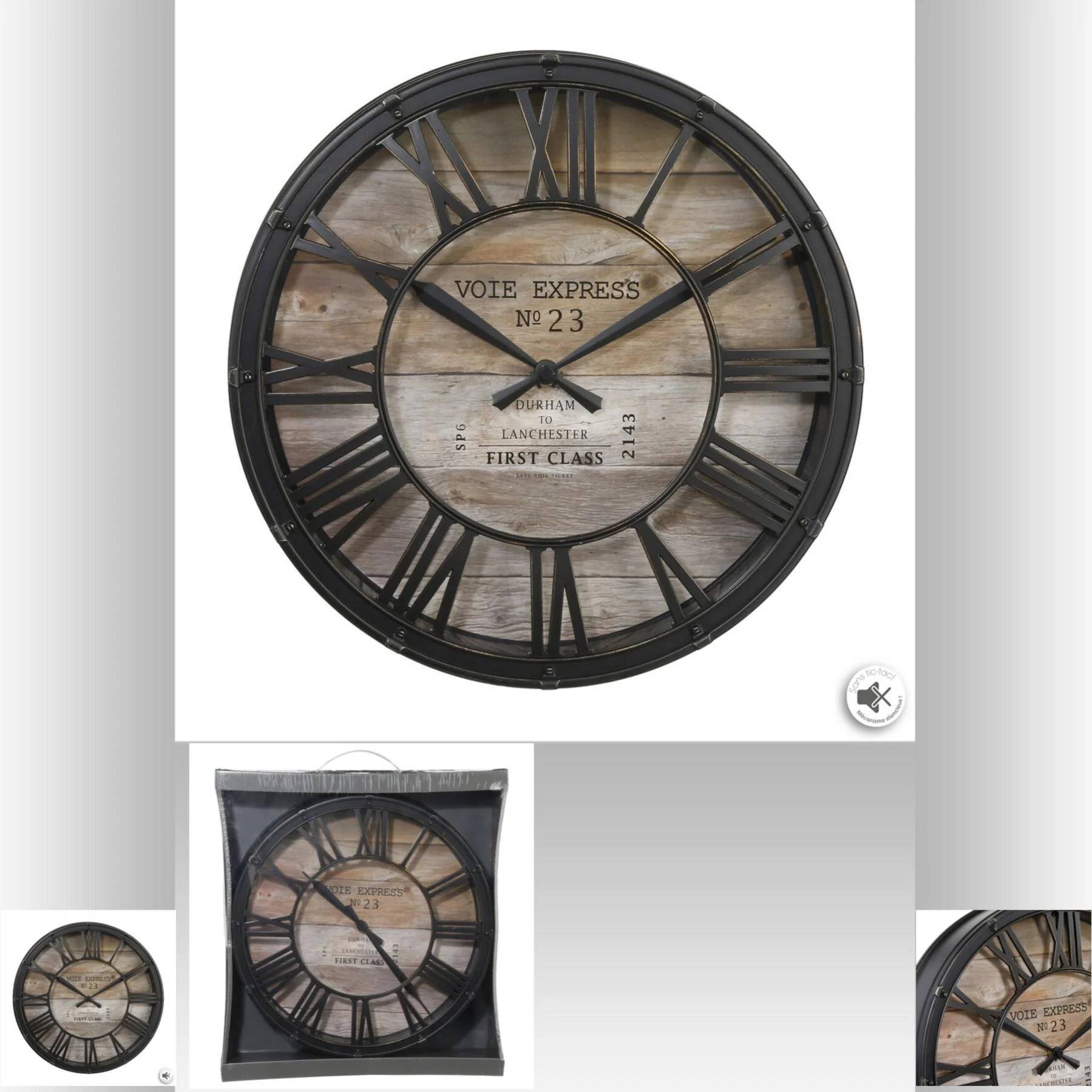 Horloge murale Plastique Vintage D 39 x 7,7 cm - ATMOSPHERA