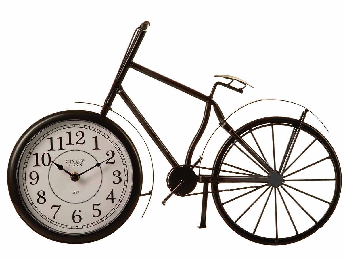 Horloge vélo poser métal noir 50 x 13 x 33,8 cm - ATMOSPHERA - Image 1