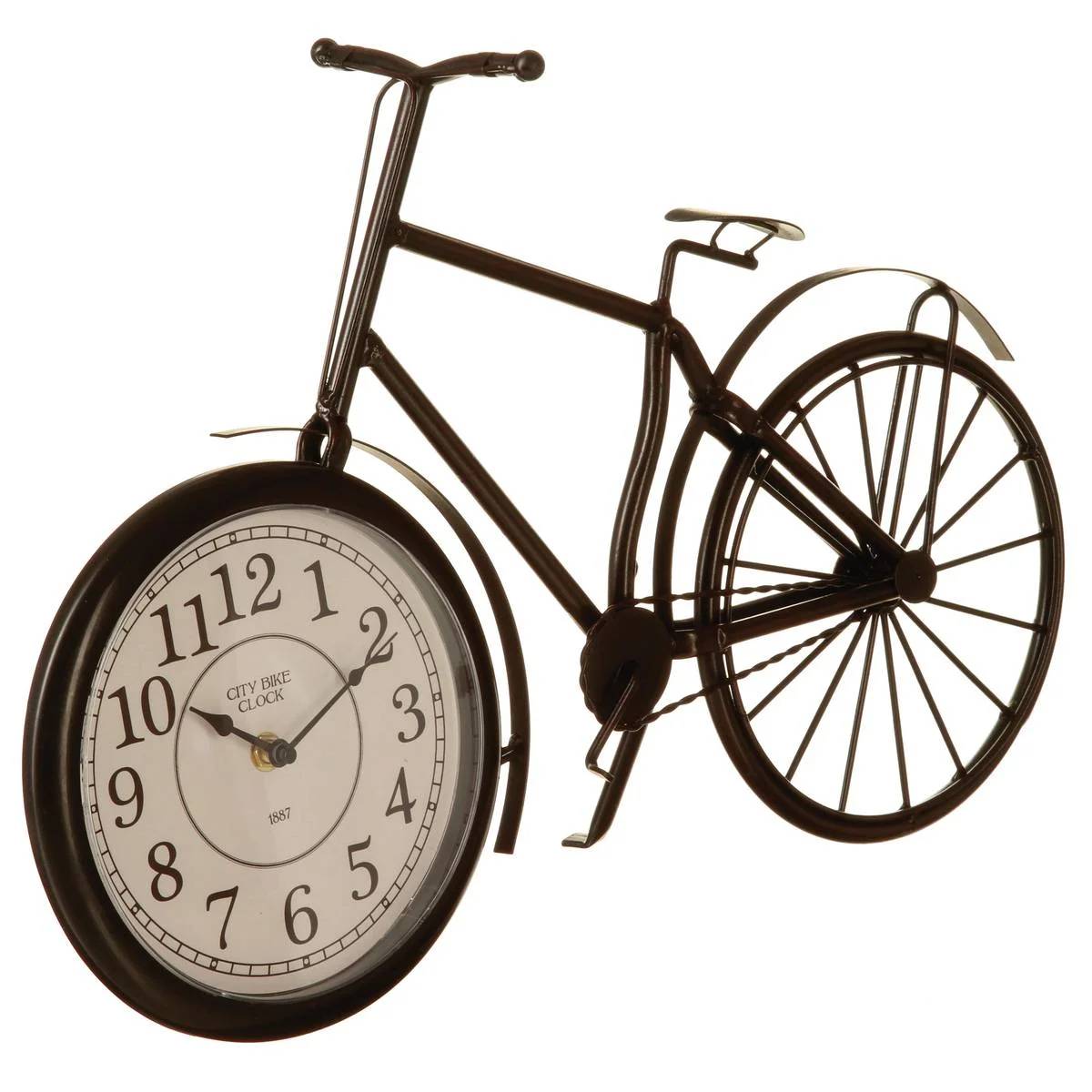 Horloge vélo poser métal noir 50 x 13 x 33,8 cm - ATMOSPHERA - Image 2