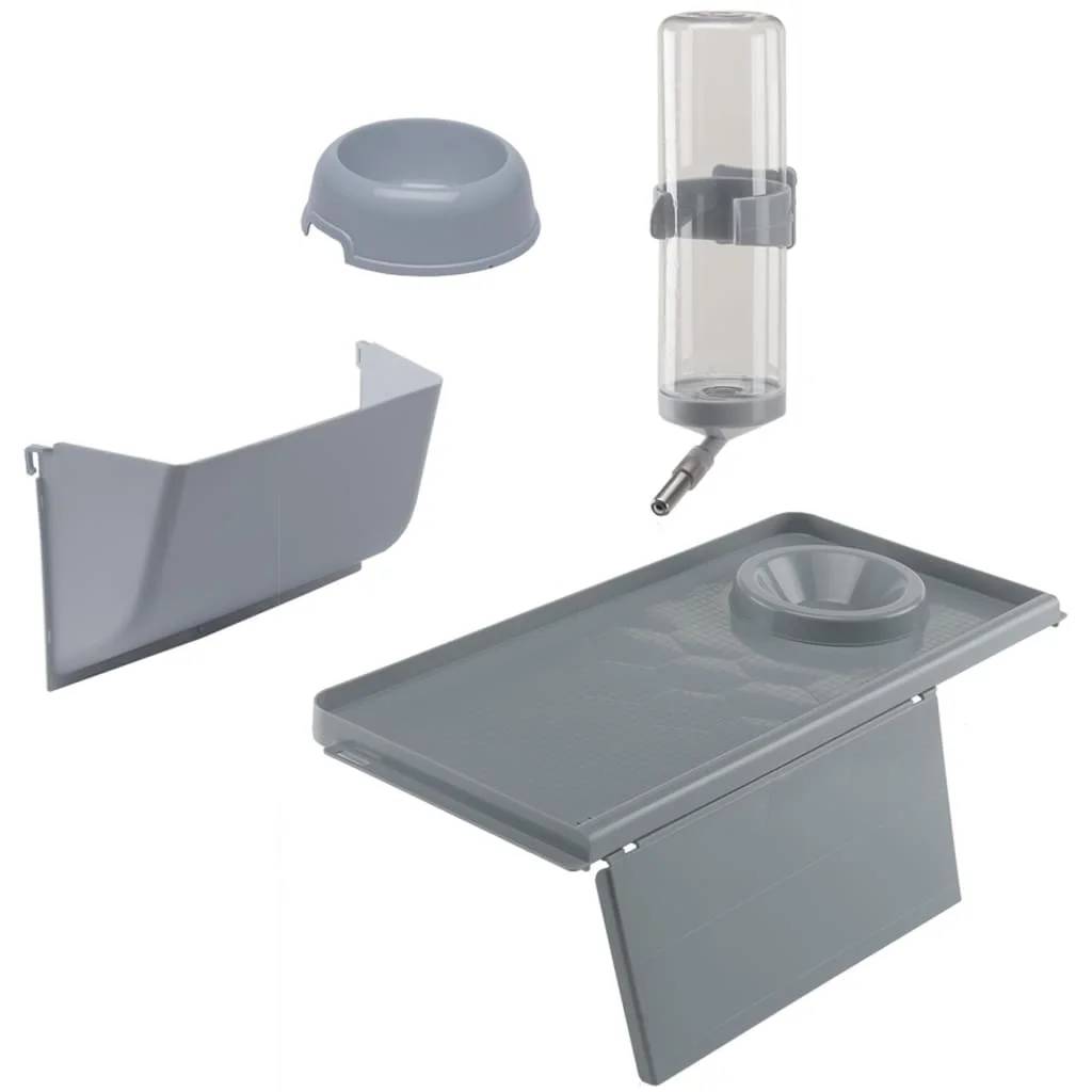 Clapier Barn 100 acier et plastique gris 96x57x73 cm – FERPLAST