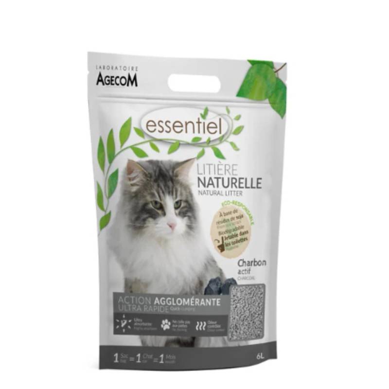 Essentiel - Litière pour Chat Soja Charbon - ESSENTIEL - Image 2