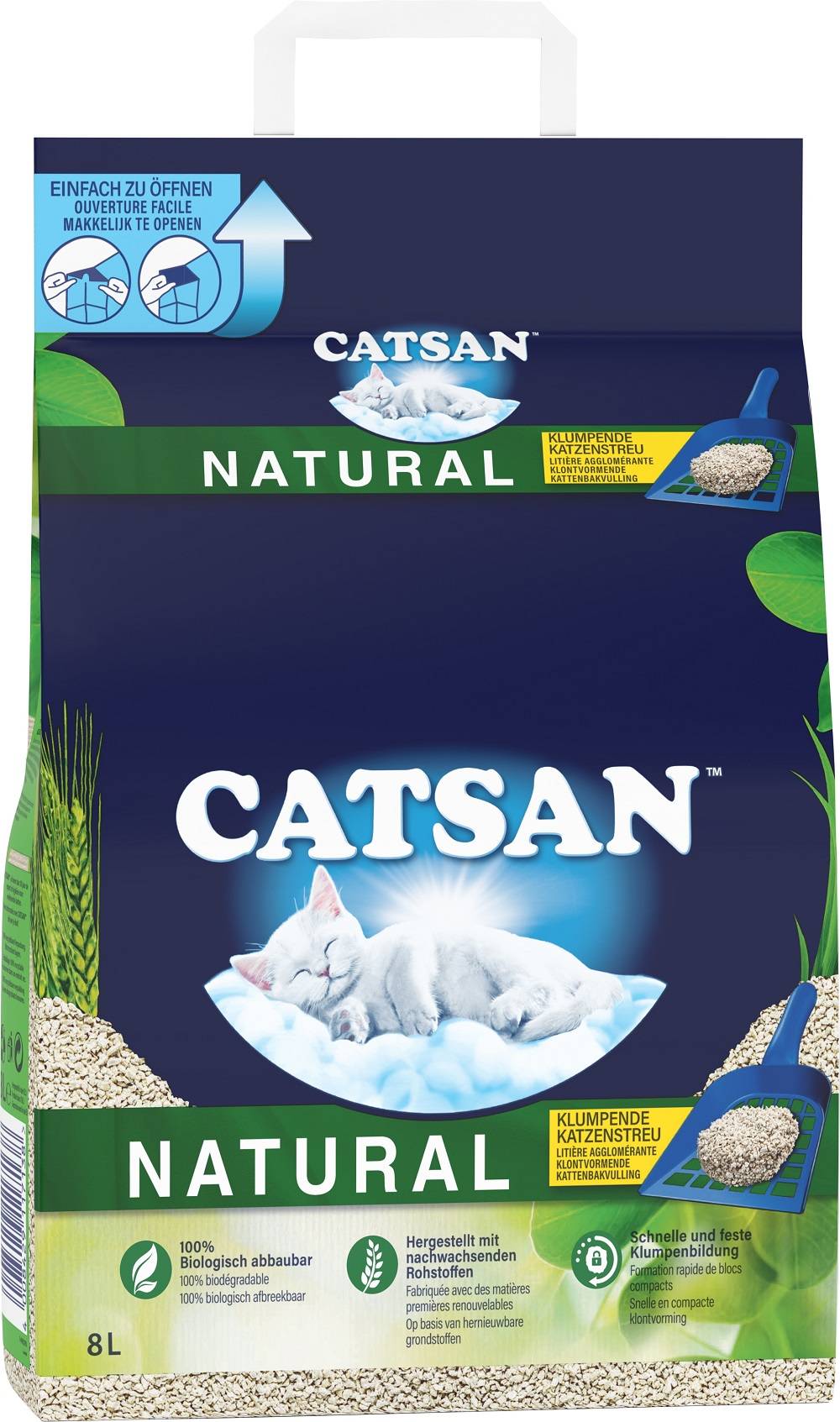 Catsan - Litière pour chat Agglomérante Végétale - CATSAN