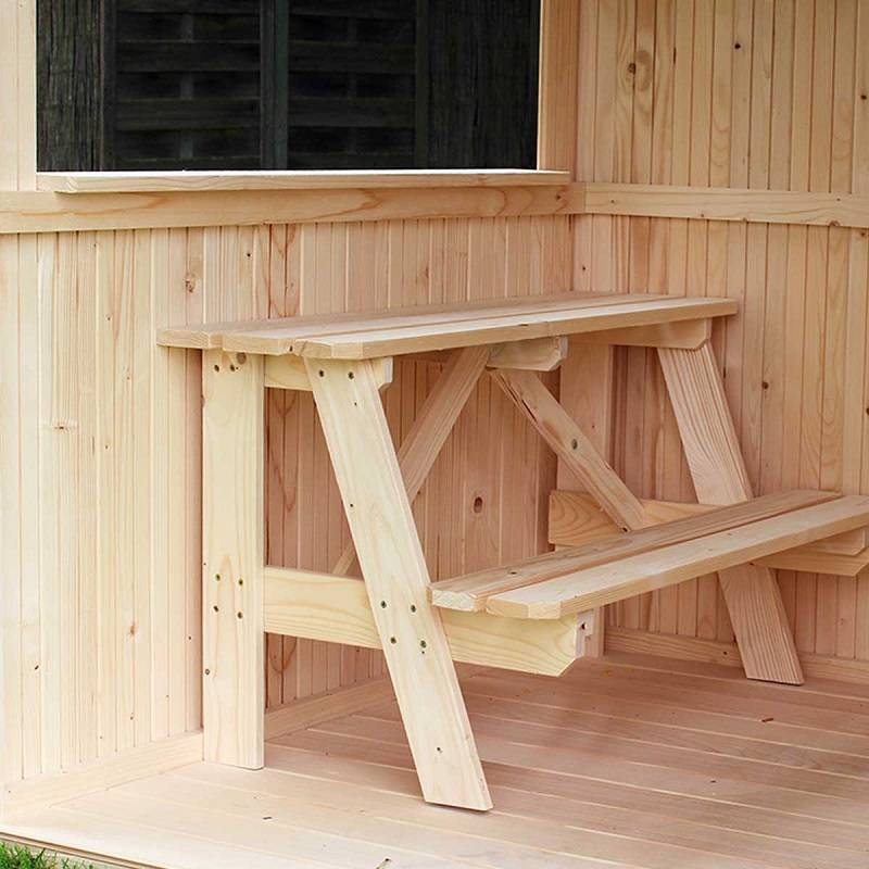 Maisonnette Cyrielle pour enfants L. 2,42 x l. 1,43 x H. 1,60 m - Image 3