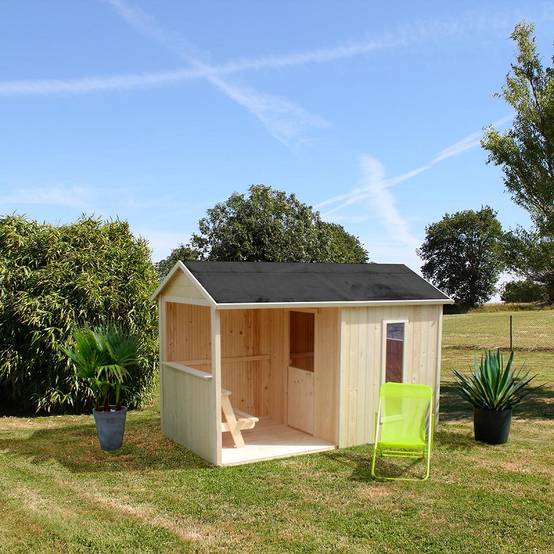 Maisonnette Cyrielle pour enfants L. 2,42 x l. 1,43 x H. 1,60 m - Image 4