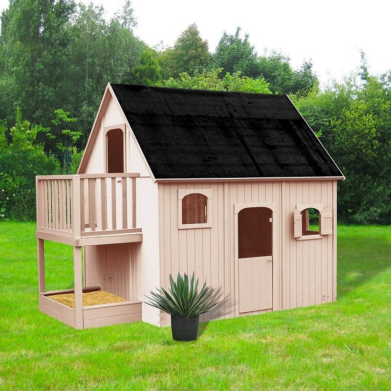 Cabane en bois Duplex pour enfant L.3,06 x l.2,12 x H.2,49 m - Image 4