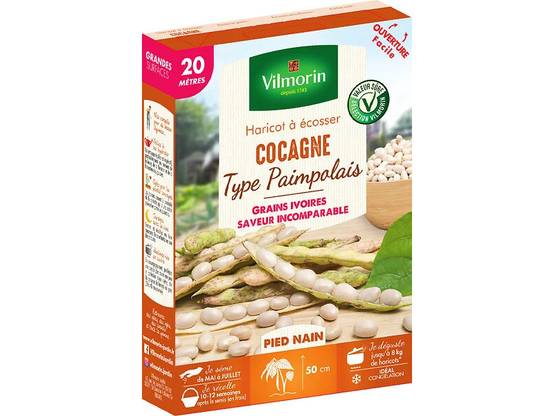 Vilmorin - Haricot cocagne type paimpolais série 20m sachet graines 198 g - Vilmorin - Image 2