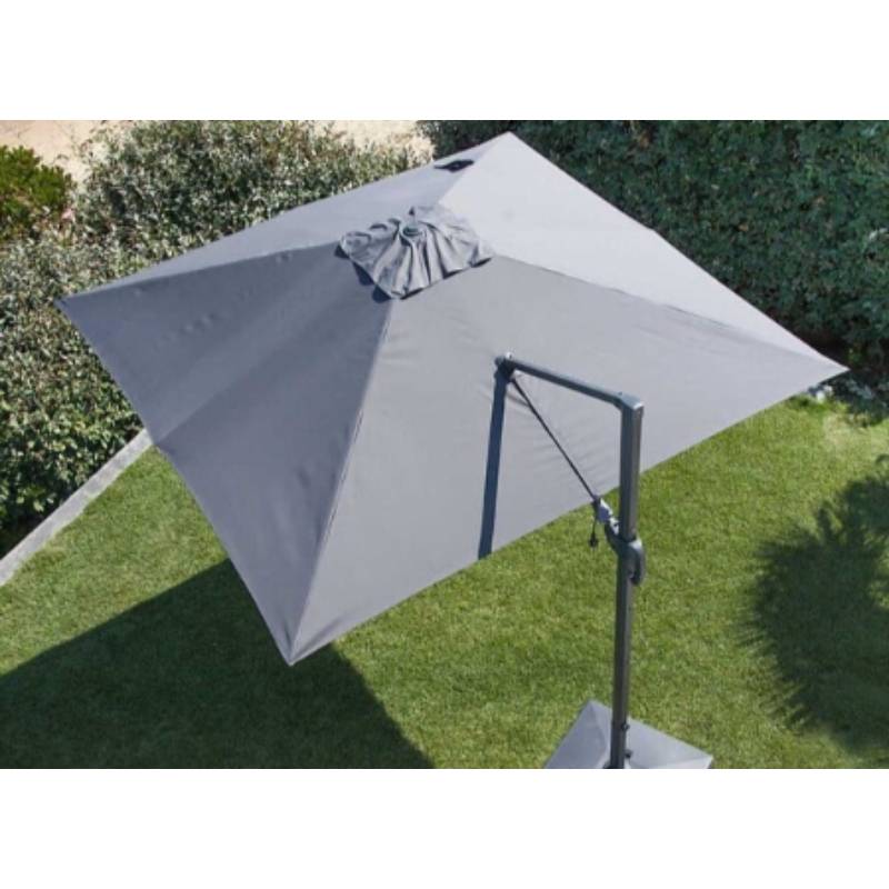 Pro Loisirs - Parasol déporté - orientable à rotation 360° Aluminium Taupe 3m