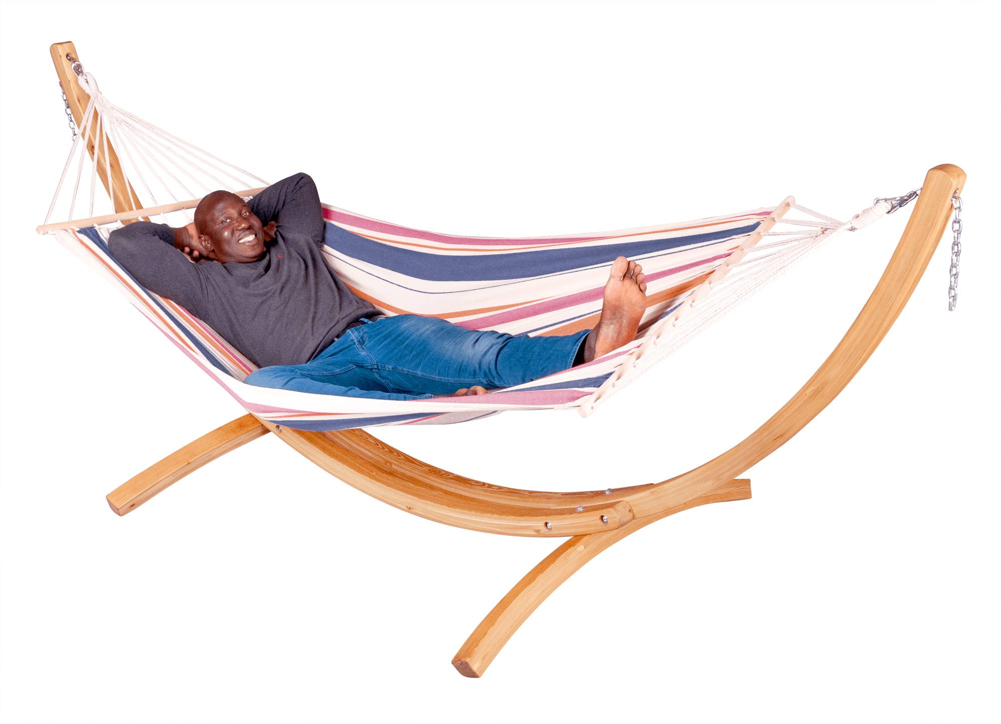 La Siesta - La Siesta - Set Sunrise Hamac à barres simple +support mélèze FSC - Image 5