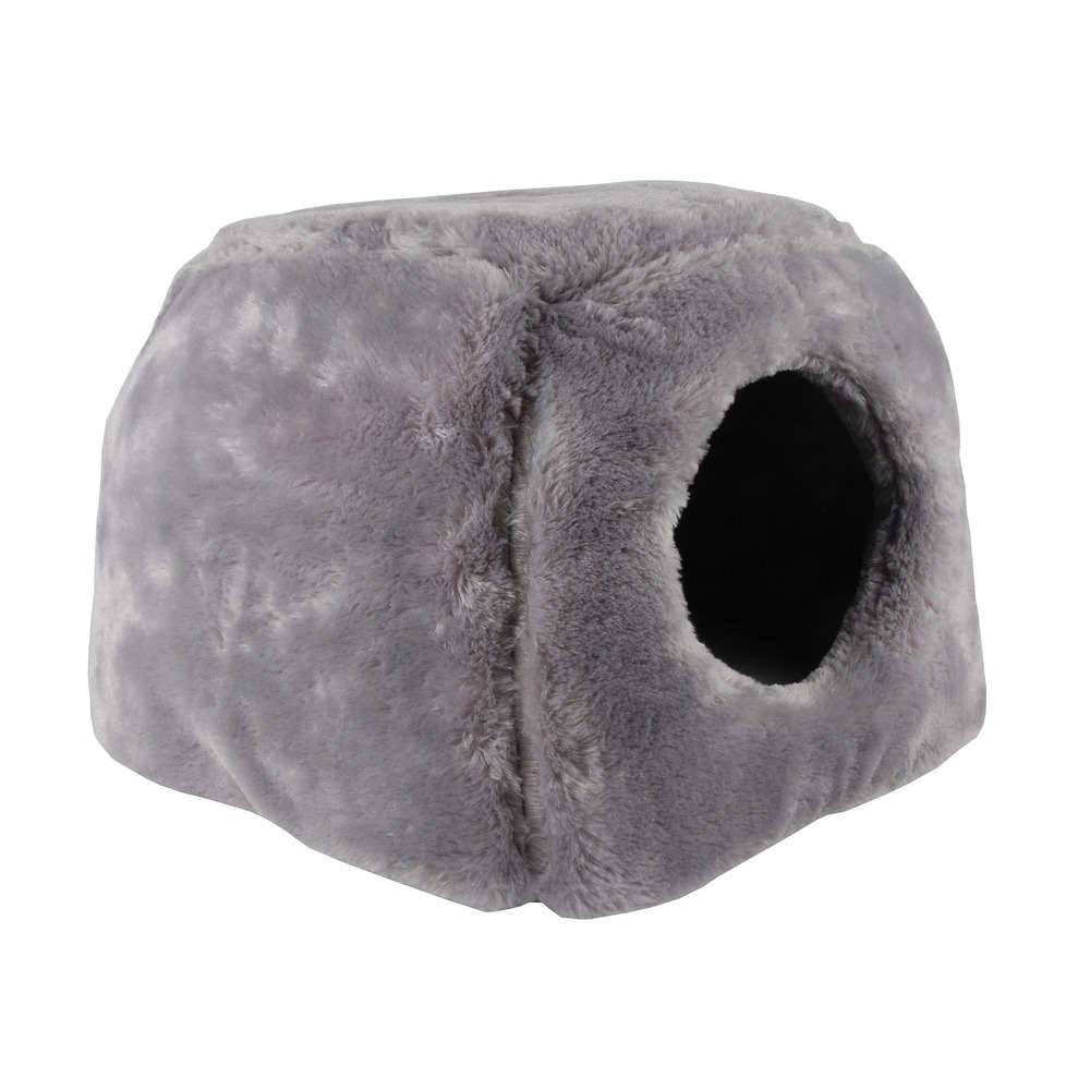 Cat's Fashion - Igloo pour chat fourrure synthétique gris 38x38x30 cm PELTY – CATS FASH