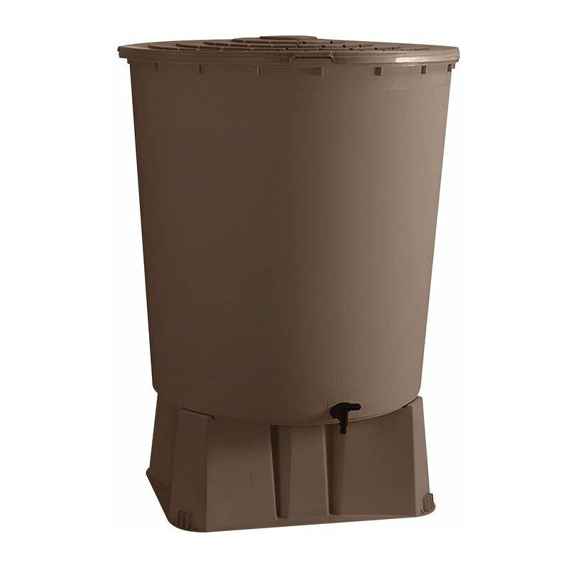 Belli - Récupérateur d'eau de pluie 350L socle, un robinet, un couvercle et collecteur inclus - BELLI - Image 1