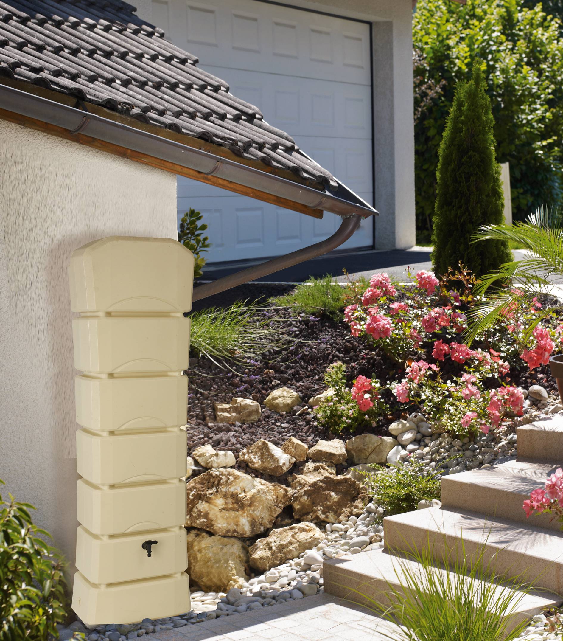 Belli - Récupérateur d'eau de pluie 300L Latitude beige  – BELLI - Image 2