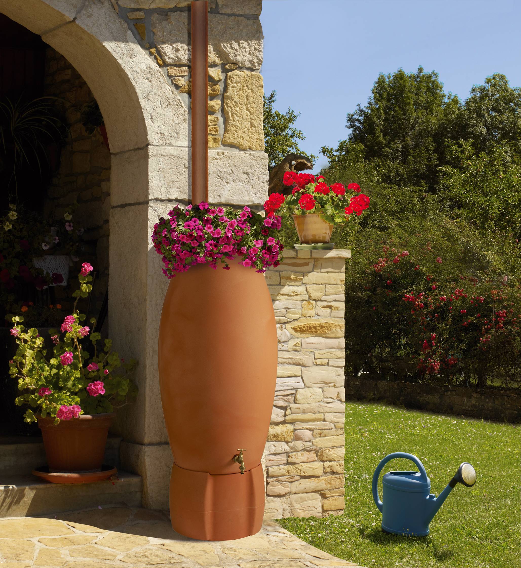 Belli - Récupérateur d'eau de pluie 235L Jarre Anthracite - BELLI - Image 3