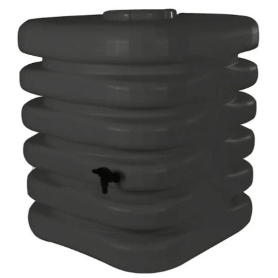 Belli - Récupérateur d'eau de pluie 1000L robinet et collecteur inclus cubique gris anthracite – BELLI - Image 1