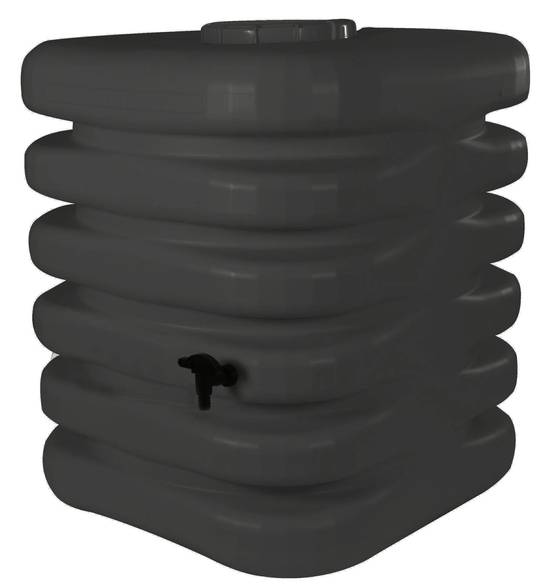 Belli - Récupérateur d'eau de pluie 1000L robinet et collecteur inclus cubique gris anthracite – BELLI - Image 4