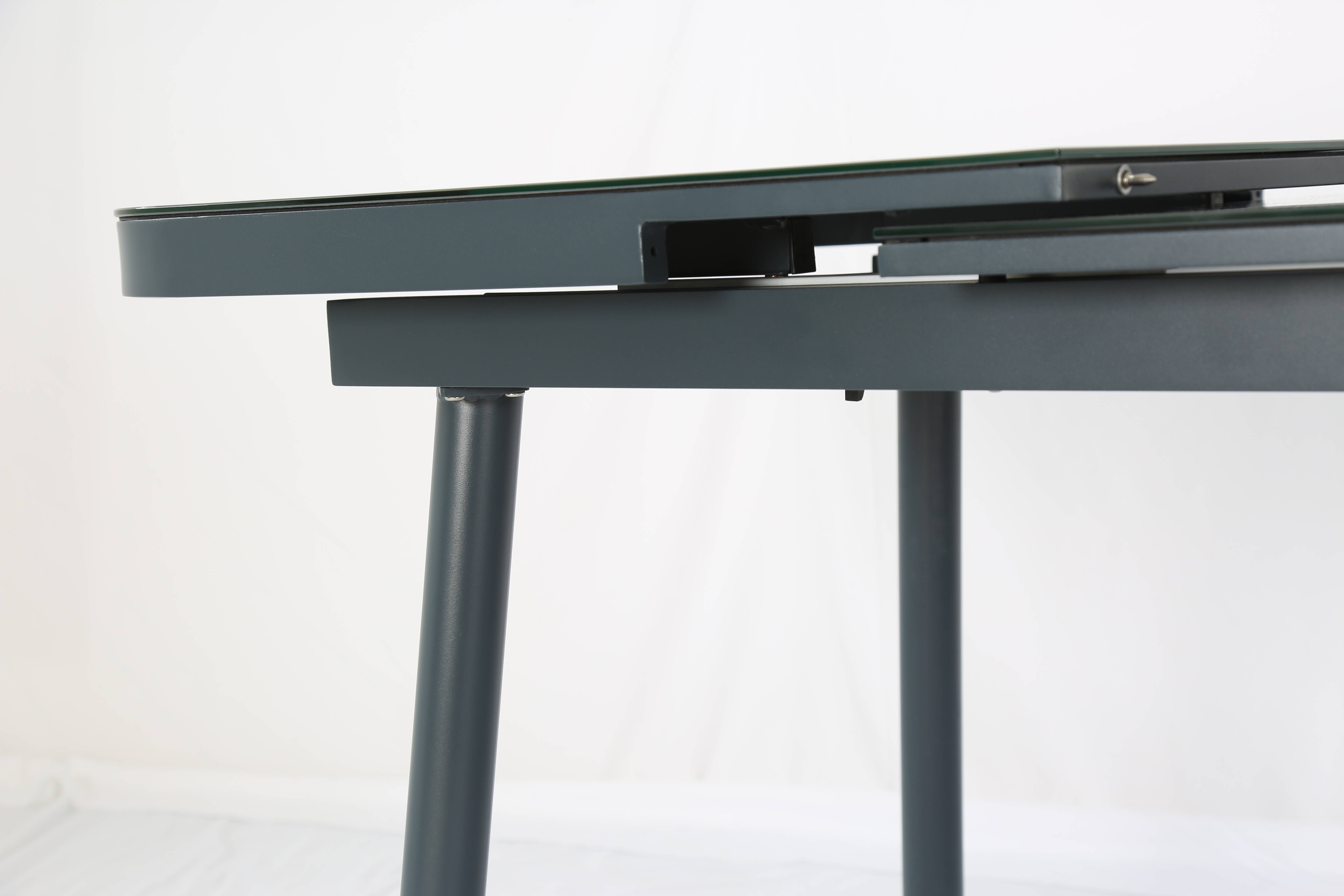 Ecloz - Table de jardin extensible rectangulaire alu verre 8 personnes anthracite ECLOZ - Image 8
