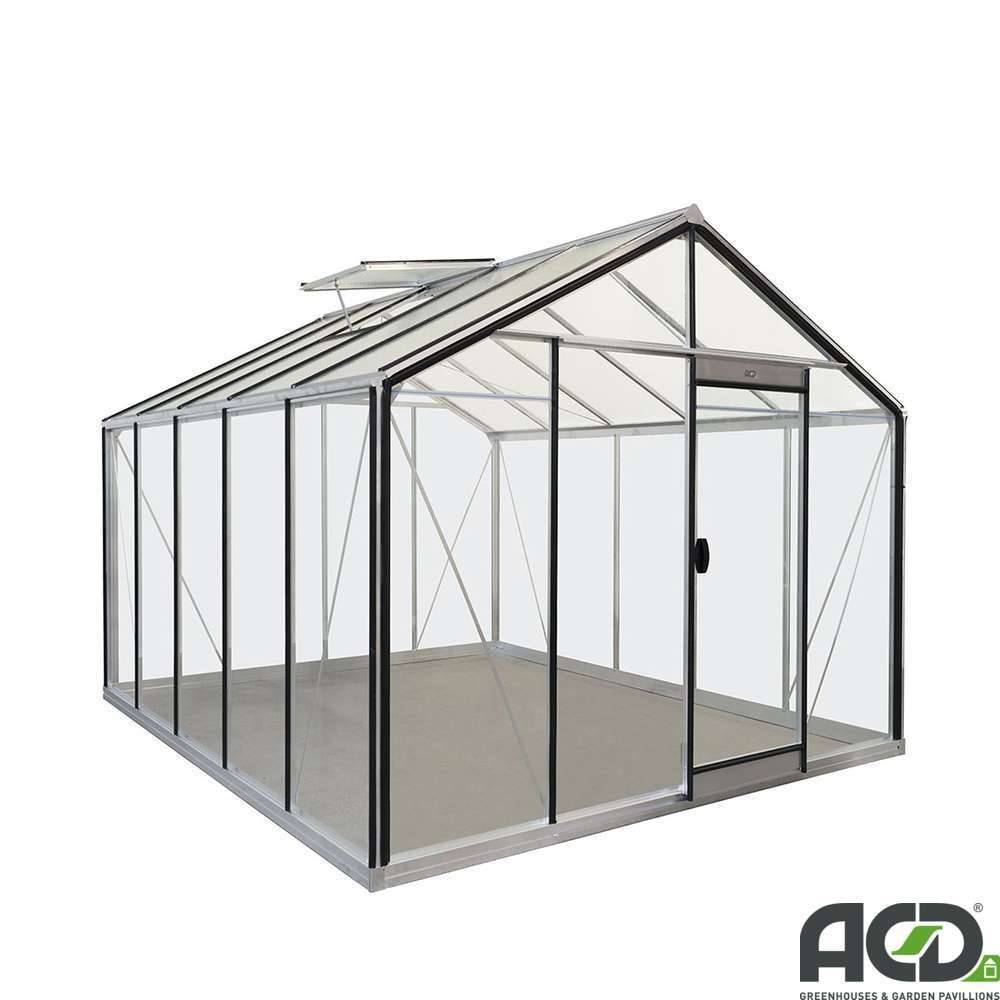 ACD Pro - Serre de jardin verre trempé aluminium brut 11,35 m² Prestige R305H Aluline avec embase - ACD Pro - Image 6