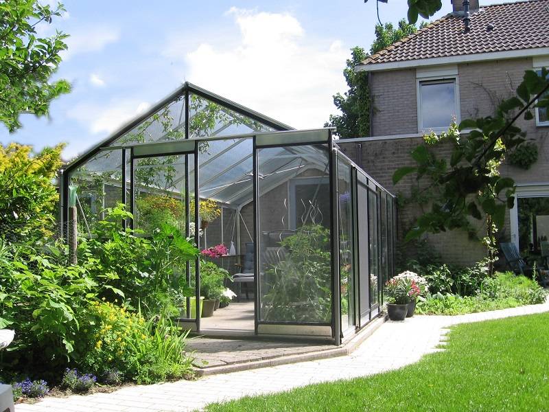 ACD Pro - Serre de jardin verre trempé aluminium brut 11,35 m² Prestige R305H Aluline avec embase - ACD Pro - Image 1