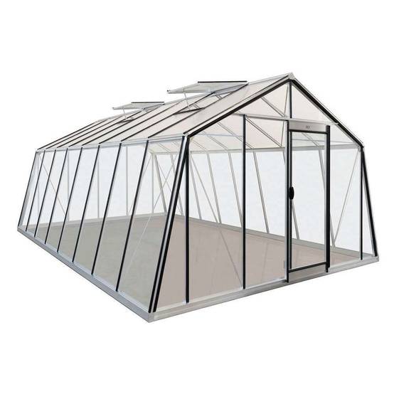 ACD Pro - Serre de jardin verre trempé aluminium brut 22,53 m² Prestige S208H Aluline avec embase - ACD Pro - Image 4