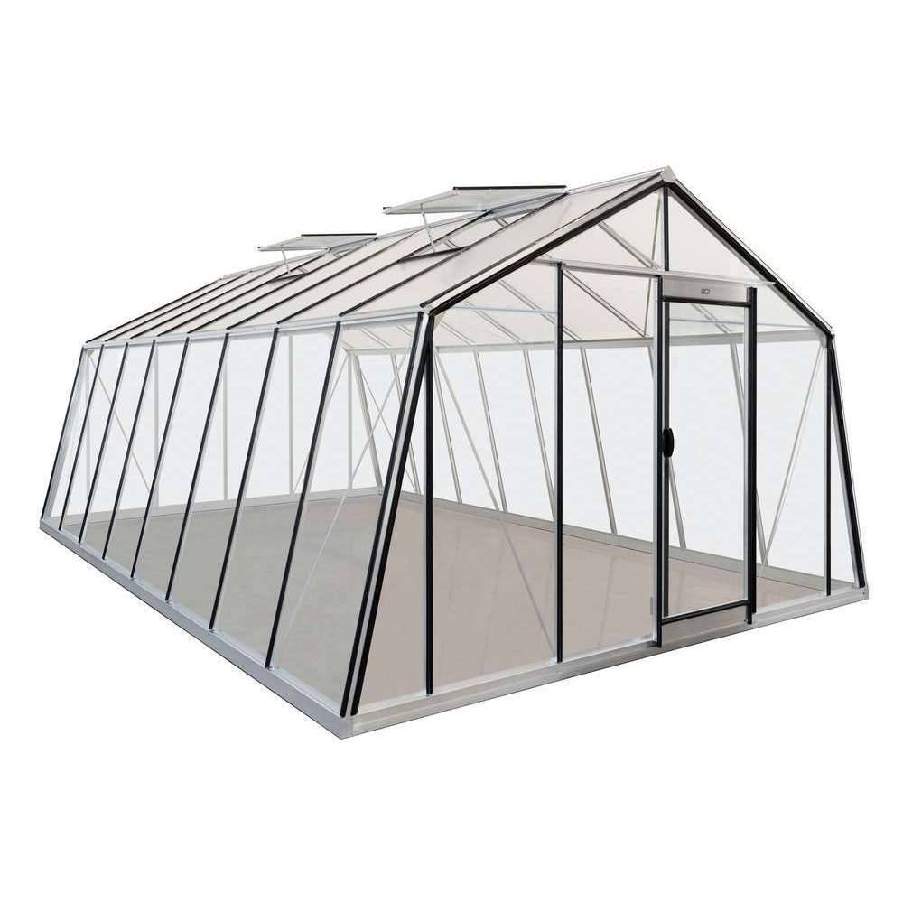ACD Pro - Serre de jardin verre trempé aluminium brut 22,53 m² Prestige S208H Aluline avec embase - ACD Pro - Image 4
