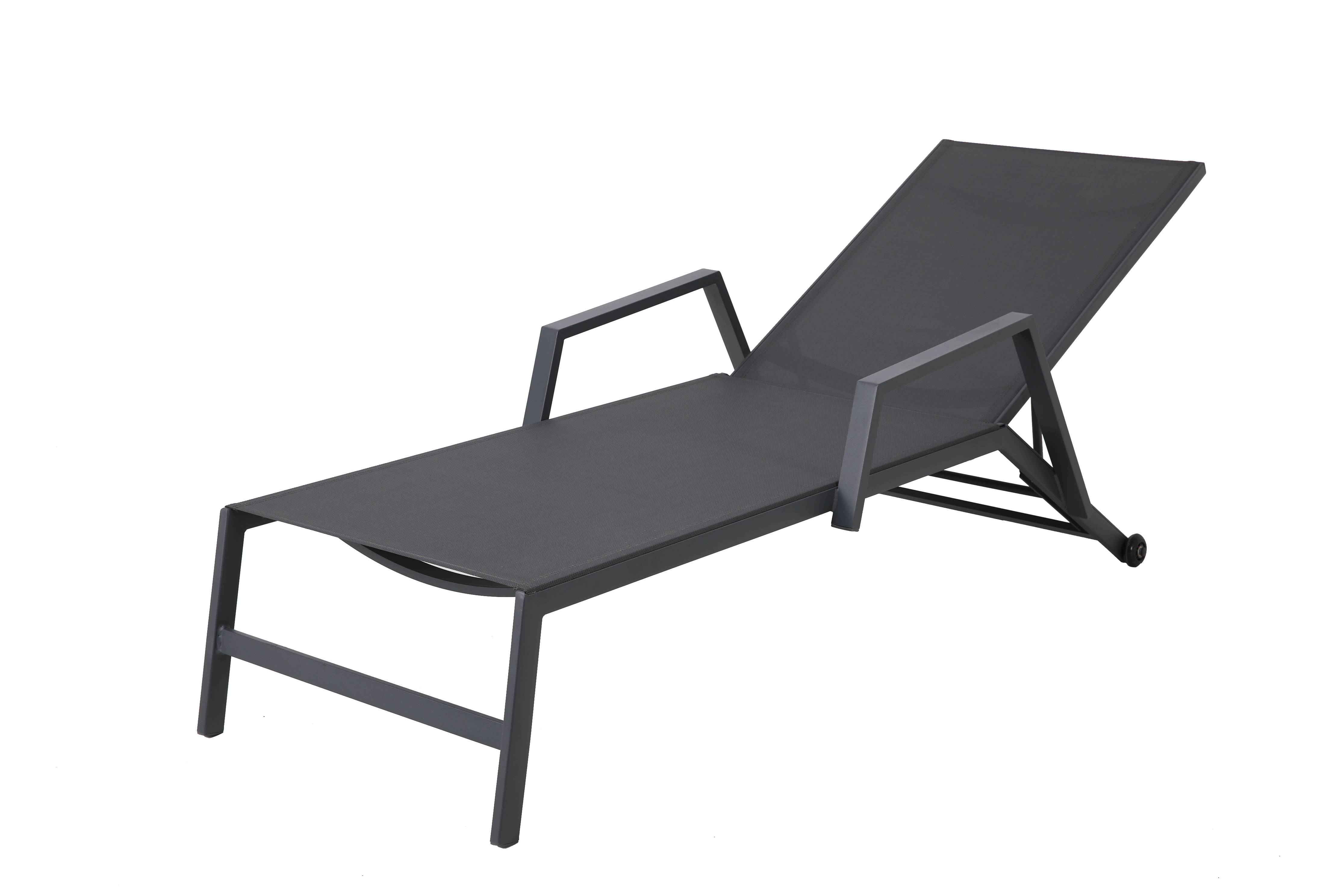Ecloz - Bain de soleil alu polyester Solar Plus Anthracite H.72 cm ECLOZ